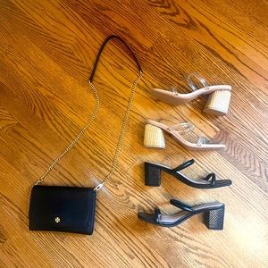 Summer, clear strapped, slip ons - Size 8